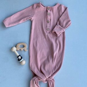 Mauve Light Pink Baby Gown/SleepSack